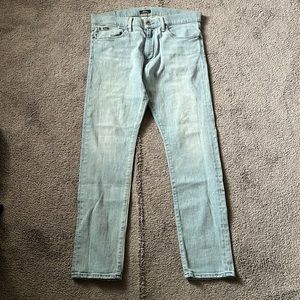 Men Polo Slim Jeans • Light wash • Worn Once